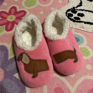 Pink Dachshund Slippers